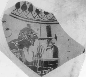 OINOCHOE, FRAGMENT (ATHENIAN, BLACK-FIGURE)