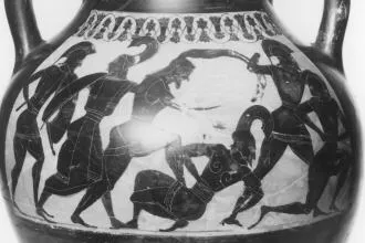 AMPHORA, BELLY, TYPE B (ATHENIAN, BLACK-FIGURE)