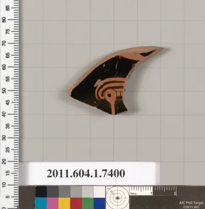 Terracotta fragment of a kylix (drinking cup)