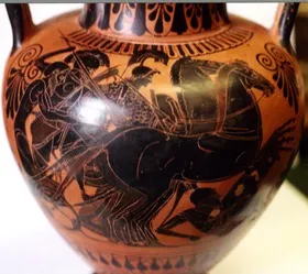 AMPHORA, NECK (ATHENIAN, BLACK-FIGURE)