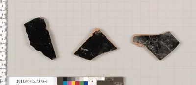 Terracotta fragments of kylikes (drinking cups)