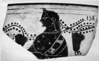 KYATHOS, FRAGMENT (ATHENIAN, BLACK-FIGURE)