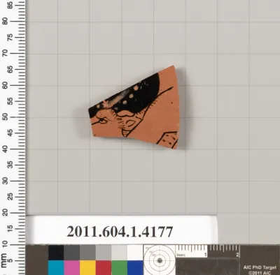 Terracotta fragment of a kylix (drinking cup)