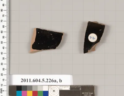 Terracotta fragments of kylikes (drinking cups)