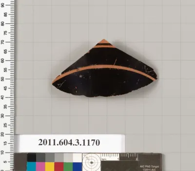 Terracotta fragment of a mastoid (drinking cup with narrow base) or a kyathos (cup-shaped ladle)