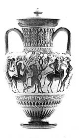 AMPHORA, NECK (ATHENIAN, BLACK-FIGURE)