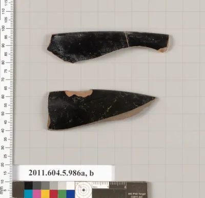 Terracotta rim fragments of kylikes (drinking cups)