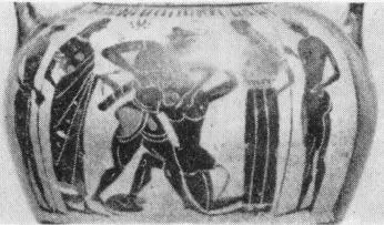 AMPHORA, NECK (ATHENIAN, BLACK-FIGURE)
