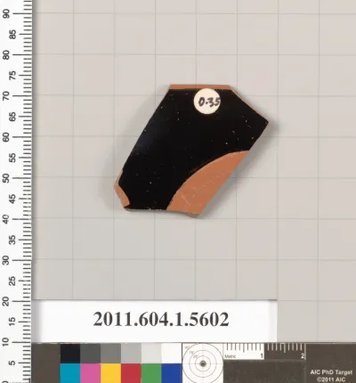 Terracotta rim fragment of a kylix (drinking cup)