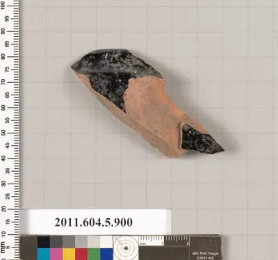 Terracotta fragment of a kylix (drinking cup)