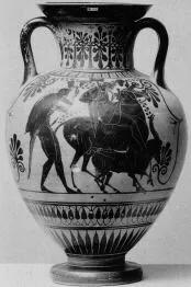 AMPHORA, NECK (ATHENIAN, BLACK-FIGURE)