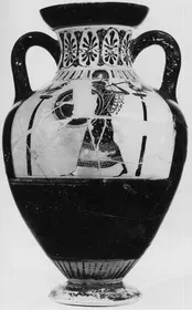 AMPHORA, PANATHENAIC PRIZE (ATHENIAN, BLACK-FIGURE)