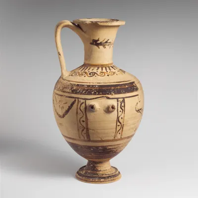 Terracotta Hadra hydria (water jar)