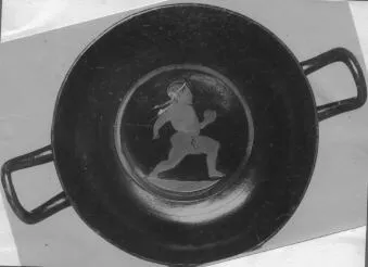 CUP, STEMLESS (ATHENIAN, RED-FIGURE)