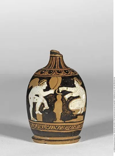 Attisch rotfigurige Bauchlekythos