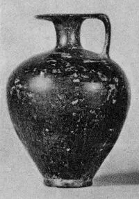 LEKYTHOS (ETRUSCAN, BUCCHERO)