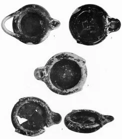 LAMP (ATHENIAN, BLACK GLAZE)