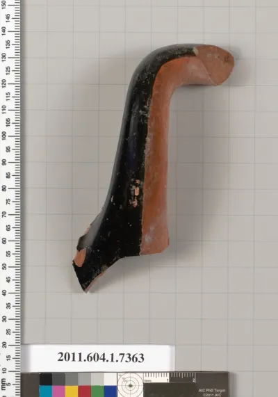 Terracotta fragment of a kylix (drinking cup)