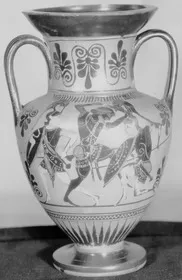 AMPHORA, NECK (ATHENIAN, BLACK-FIGURE)