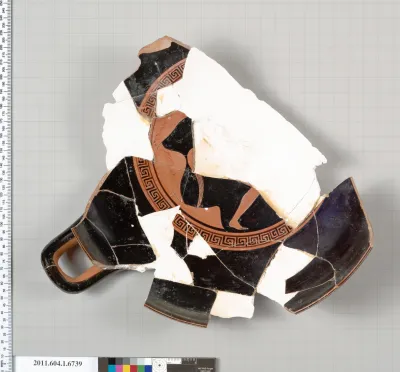 Terracotta fragment of a kylix (drinking cup)