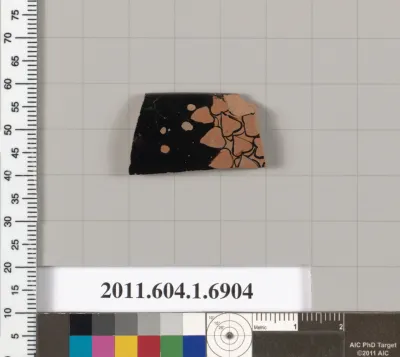 Terracotta rim fragment of a kylix (drinking cup)