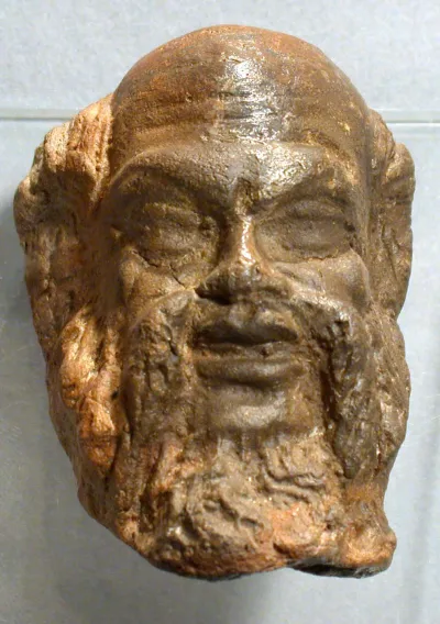 Terracotta head of Silenus