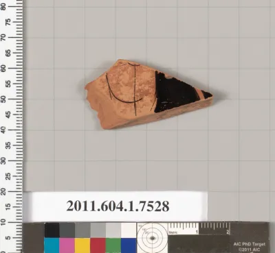 Terracotta fragment of a kylix (drinking cup)