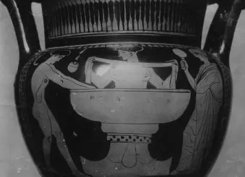 KRATER, COLUMN (ATHENIAN, RED-FIGURE)