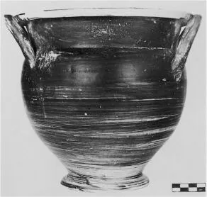 KRATER, COLUMN (ATHENIAN, BLACK GLAZE)