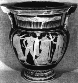 KRATER, COLUMN (ATHENIAN, RED-FIGURE)