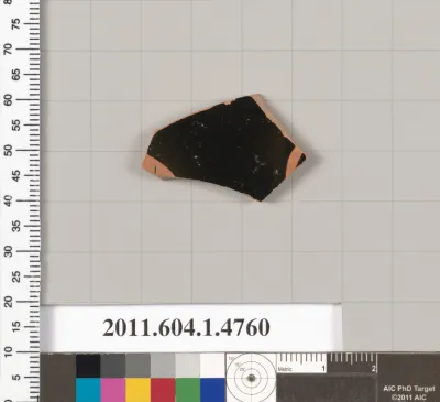 Terracotta fragment of a kylix (drinking cup)