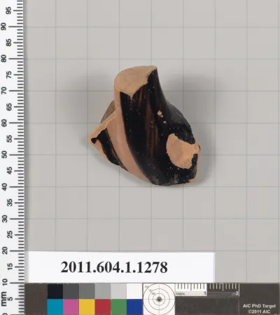 Terracotta fragment of a kylix (drinking cup)