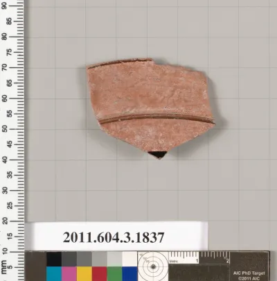 Terracotta fragment of a kylix: Lip cup (drinking cup)