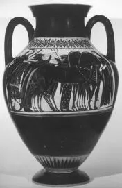 AMPHORA, BELLY, TYPE A (ATHENIAN, BLACK-FIGURE)
