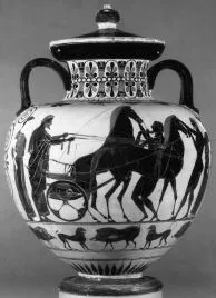 AMPHORA, NECK (ATHENIAN, BLACK-FIGURE)