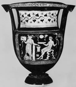 KRATER, COLUMN (SOUTH ITALIAN, APULIAN, RED-FIGURE)