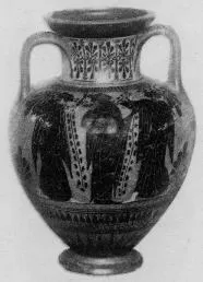 AMPHORA, NECK (ATHENIAN, BLACK-FIGURE)