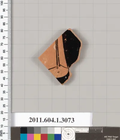 Terracotta fragment of a kylix (drinking cup)