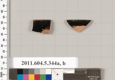 Terracotta rim fragments of kylikes (drinking cups)