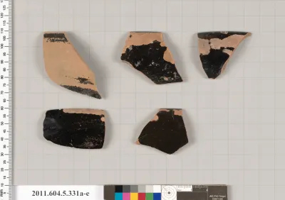 Terracotta rim fragments of kylikes (drinking cups)