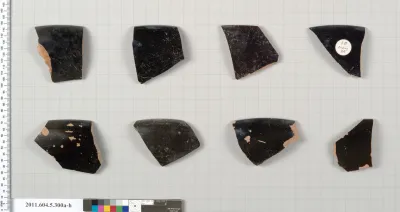 Terracotta rim fragments of kylikes (drinking cups)