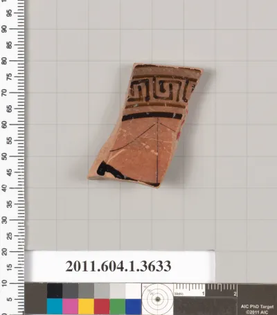 Terracotta fragment of a kylix (drinking cup)