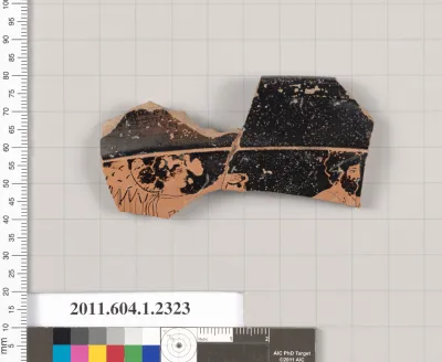 Terracotta rim fragment of a kylix (drinking cup)