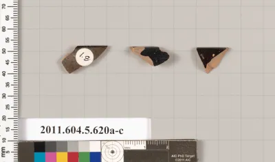 Terracotta rim fragments of kylikes (drinking cups)