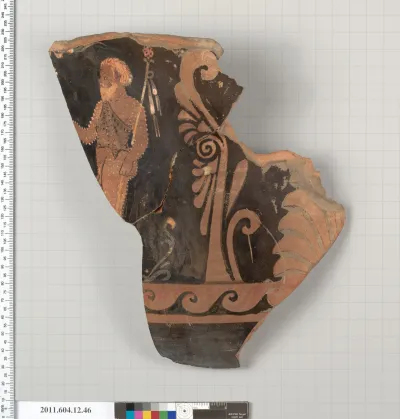 Terracotta fragment of a bell-krater (deep bowl)