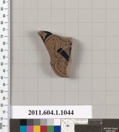 Terracotta fragment of a kylix (drinking cup)