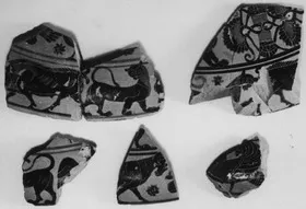 LID, FRAGMENTS (ATHENIAN, BLACK-FIGURE)