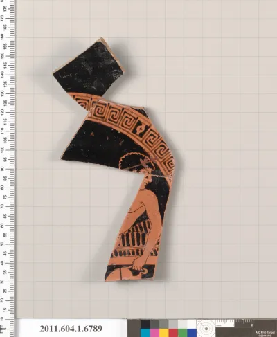 Terracotta fragment of a kylix (drinking cup)