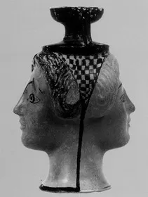 FIGURE VASE, ALABASTRON (ATHENIAN, RED-FIGURE)