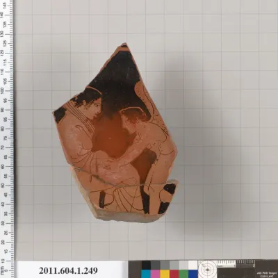 Terracotta fragment of a kylix (drinking cup)